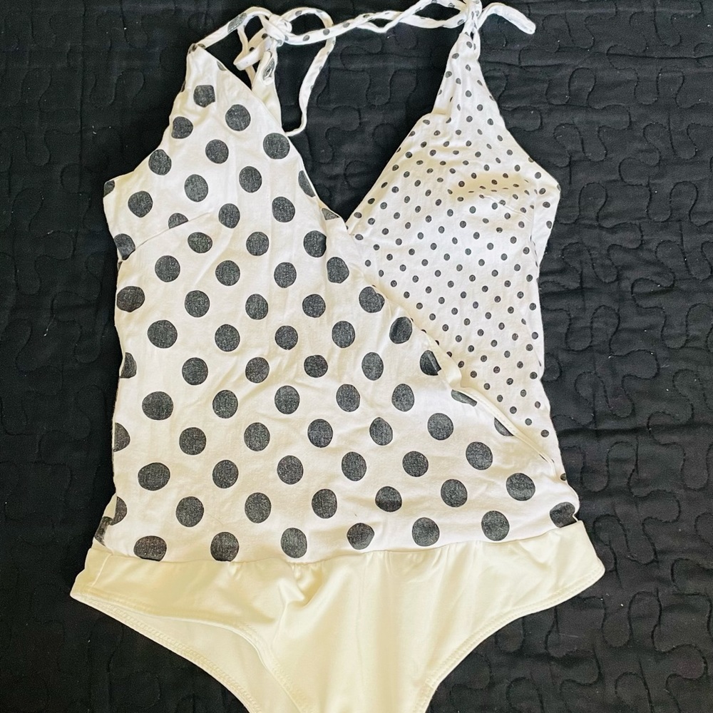 Bodysuit white and black small size